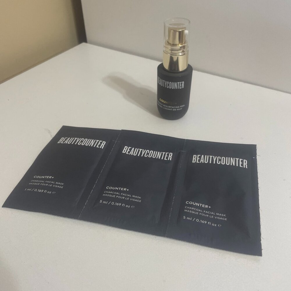 BEAUTYCOUNTER Counter + Overnight Resurfacing Peel .5 oz & Charcoal Facial Mask